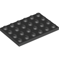 Lego destička 4x6, černá (303226)